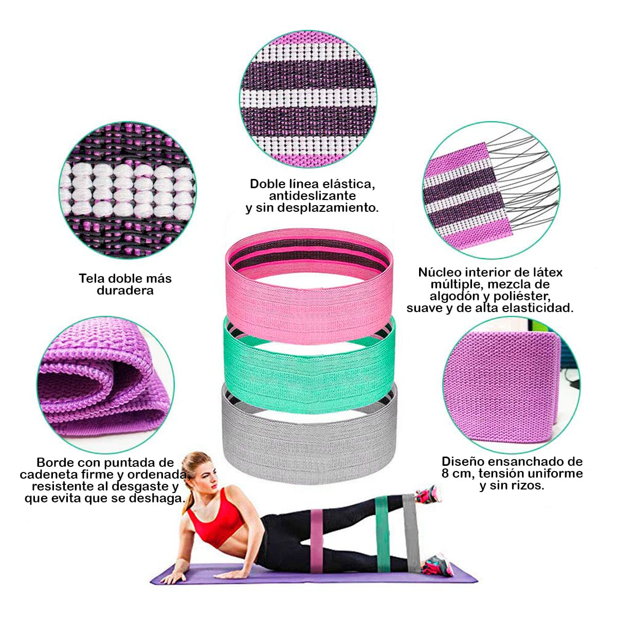 Miniatura 2 de Set Bandas De Resistencia LT-003